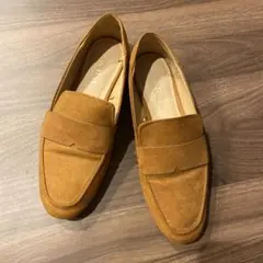 ZARA スエード ブラウン ローファー