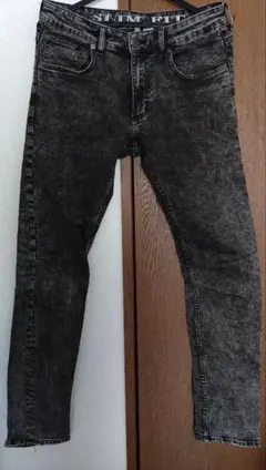 H&M スキニーデニム ブラック/グレー