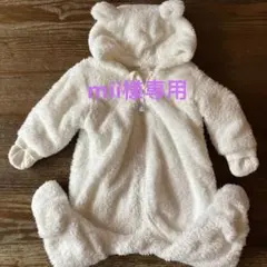 H&Mホワイト フード付きクマ耳ロンパース