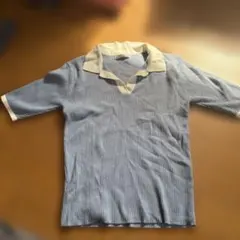 INGNI リブ ニット半袖 ブルー M