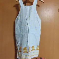 き*ろ様 クマのイラスト付き水色エプロン☆