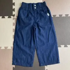新品 しまむら デニム ワイドパンツ 120