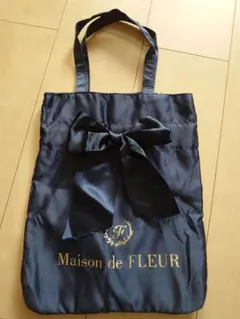 Maison de FLEUR ネイビー トートバッグ