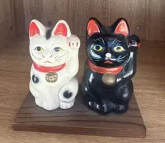 招き猫 貯金箱 ペア 陶器製 縁起物 置物 - メルカリ