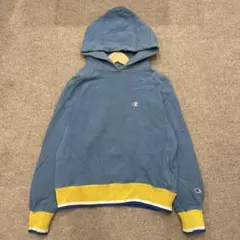 R716】 Champion REVERSE WEAVE パーカー サイズM 青