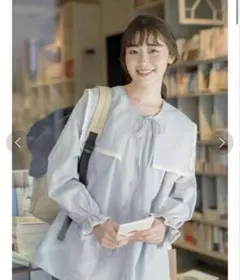 【ゆべし×Samansa Mos2】つけ襟ブラウス