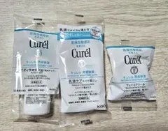 キュレル　ミニセット(ボディウォッシュ&乳液ケアメイク落とし&フェイスクリーム)