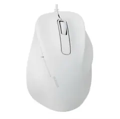 新品★ELECOM抗菌　静音　5ボタン　有線マウス　M-XGXL30UBSKWH