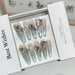 現品❗️ シルバーグラデーション ネイルチップ