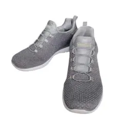 SKECHERS スニーカー メモリーフォーム グレー　シルバー　24のサムネイル