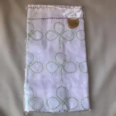 クローバー柄 刺繍 ふきん 台ふきん　花ふきん