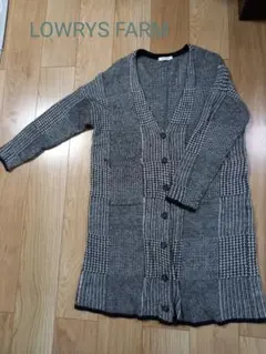LOWRYS FARM カーディガン Mサイズ ブラック・グレー系