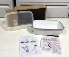 新品未使❤︎365methods❤︎ホーローオーブンディッシュレクタングル❤︎ホワイトのサムネイル