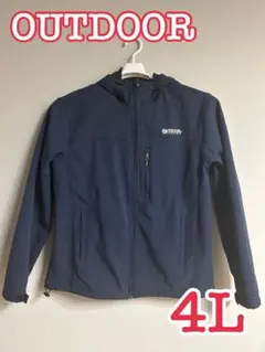 【美品】OUTDOOR マウンテンパーカー 4L ネイビー