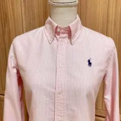 【美品】Ralph Lauren ピンクストライプBDシャツ 6