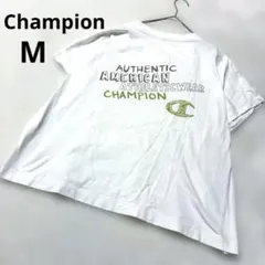 Champion チャンピオン Tシャツ 白 プリント 大きめ 夏 M
