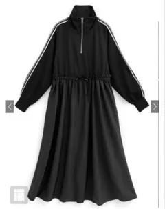 GRL(グレイル) ハーフジップワンピース 黒 フリーサイズ