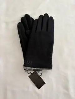 ELLE 手袋 ブラック グレー レディース