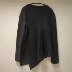 エレンディーク　アシンメトリックデザイン 黒ニットトップス