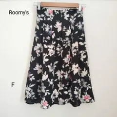Roomy's ルーミーズ フラワープリント フレア スカート F ロング 春夏