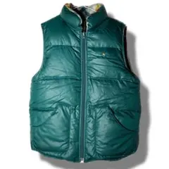 美品❗️アーノルドパーマー　ダウンベスト　グリーン　リバーシブル　S