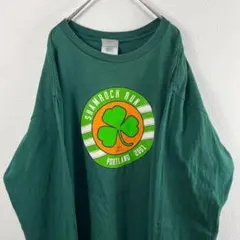 USA古着 00s y2k adidas アディダス ロンT 緑