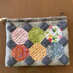 新品ハンドメイドパッチワークポーチ