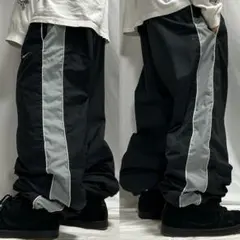 サ*キ様 00s NIKE ナイロン トラックパンツ バギー ドローコード 極太