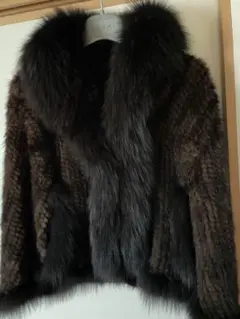 【リアルミンク】毛皮 ファーポンチョ