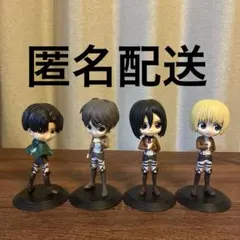 進撃の巨人　qposket 4種　リヴァイ　エレン　ミカサ　アルミン　フィギュア 進撃の巨人 qposket 4種 エレン ミカサ アルミン リヴァイ