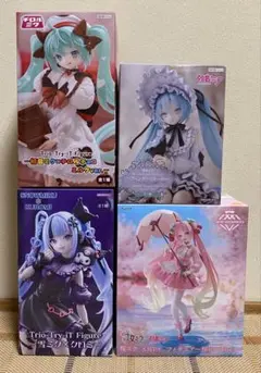 【新品・未開封】 初音ミク、雪ミク、桜ミク フィギュア 4体セット
