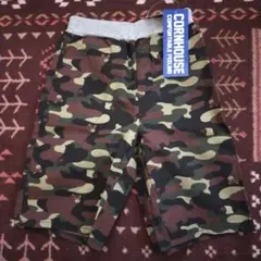 迷彩ハーフパンツ　半ズボン　くま　130cm