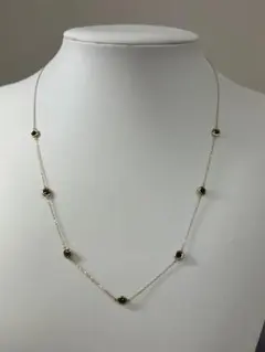 ペルラジオーネ☆14金WG 黒蝶ケシパール＆ベビーアコヤステーションネックレス ペルラジオーネ14金WG黒蝶ケシパール＆ベビーアコヤステーション