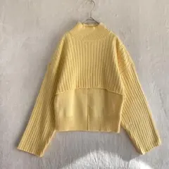 SENSE OF PLACE/ニットアンサンブル/ベスト ショート丈 イエロー