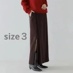 美品　crewre 3wayスリットIラインスカート　ダークブラウン　サイズ3