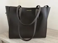 CHARLES & KEITH クラシックダブルハンドル トートバッグ ブラウン