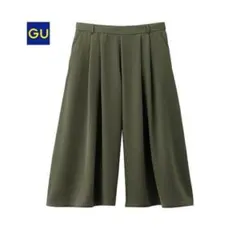 GU ワイドフレアパンツ オリーブ S