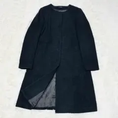 セオリー　ノーカラーウールコート ブラック 2026年最新】セオリー ノーカラーコートの人気アイテム - メルカリ