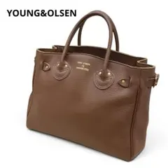 YOUNG & OLSEN エンボスレザースチューデントボストンバッグM 新品