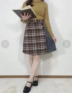 キルト風サイドチェックタックスカート フィント fintのサムネイル