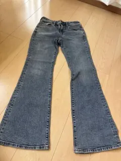 フレアデニムパンツ ブーツカット ジーンズ　GU ライトブルーのサムネイル
