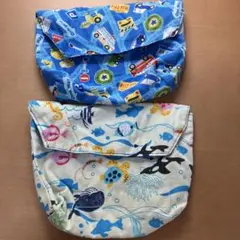 【２枚セット】お弁当袋　横入れ　マジックテープ　幼稚園・保育園　ハンドメイド
