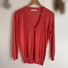 In this life 長袖 Vネック サマーカーディガン コーラルピンクのサムネイル