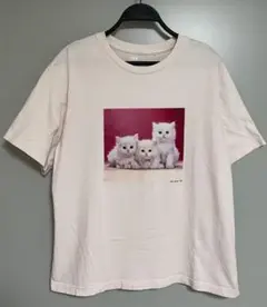 UNIQLO ユニクロ キャット・フォトグラフ リラックスフィット ピンク XL