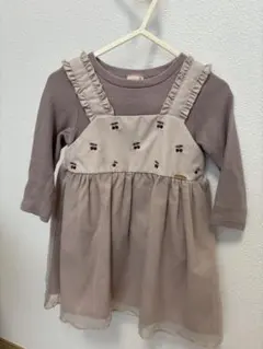 petit main 薄紫色 ワンピース 90cm