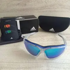 新品! adidas スポーツサングラス ミラーレンズ ランニング 野球 駅伝のサムネイル