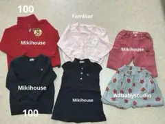 Mikihouse, Familiar などのブランド サイズは90と100です