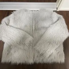 グレー ファーコート サイズFのサムネイル