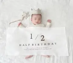 1/2 HALF BIRTHDAY タペストリー
