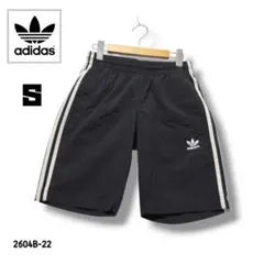 ☆人気　アディダス　 3-stripes swim パンツ　ブラック Sのサムネイル